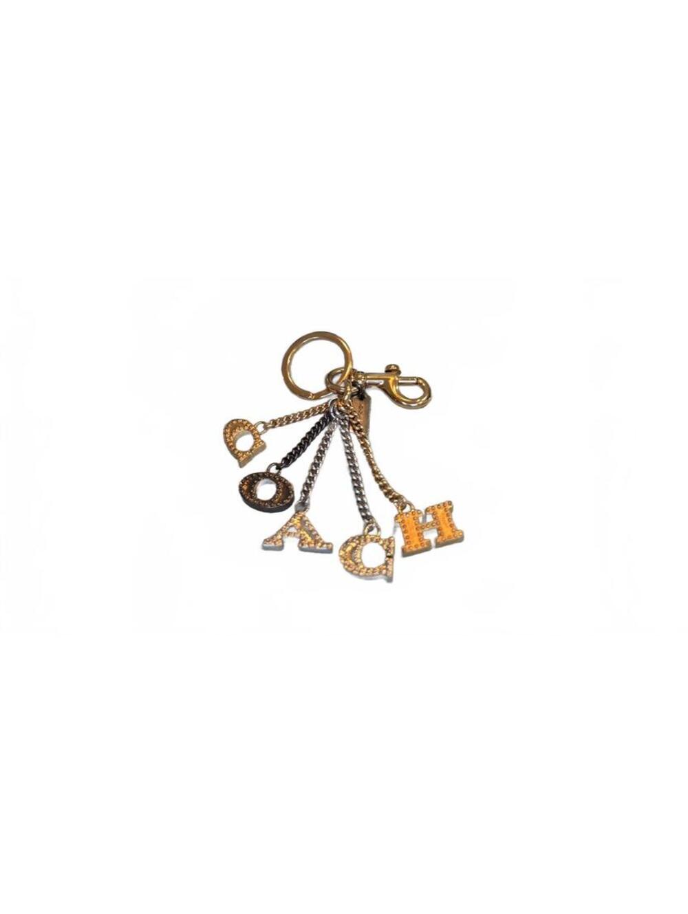 Coach Signature Logo Charm Keychain